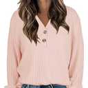 COZYMY Long Sleeve Winter Pullover Holiday Sweaters for Women Dressy Casual Trendy Fall Tunic Tops Medium Pink