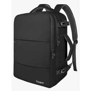 Taygeer Travel Laptop Backpack for Men Women, Airplane Approved Travel Backpack Suitcase with Usb Charging Port, Lightweight College 35l Luggage Bag 15.6inch Laptop Mochila Gifts for Business,Black