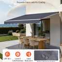 VEVOR Manual Retractable Awning 13.1' x 9.8' Outdoor Patio Awning Sun Shade