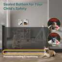 Cumbor 37-55" Retractable Baby Gates for Stairs & Doorways, Indoor Outdoor