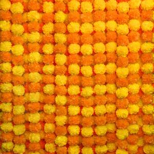 5Pcs Marigold Garland for Decoration,5 Feet Marigold Flowers Diwali Decor, 60 inches