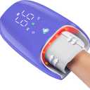 Fsa Hsa Eligible Hand Massager with Heat and Compression, Roller Kneading Massage, Fan Cooling and Wrist Massage for Wrist Arthritis, Carpal Tunnel Pain Relief, Gifts for Mom Women Men (Purple)