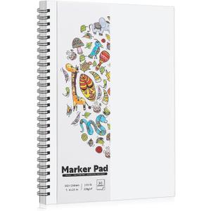 135lb/200gsm Marker Paper Pad, 7.610in Double Sided Bleedproof Marker Sketchbook, 30 Sheets Art Paper Sketch Pad, Painting Coloring Smooth Alcohol Marker Paper for DIY, Drawing, Ideal Gift 135lb/200gsm Marker Paper Pad, 7.610in Double Sided Bleedproof Marker Sketchbook, 30 Sheets Art Paper Sketch Pad, Painting Coloring Smooth Alcohol Marker Paper for DIY, Drawing, Ideal Gift
