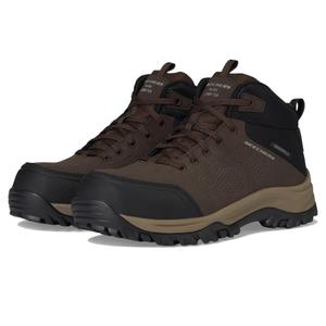 Skechers Men's Relment - Erett Comp Toe, Brown, 8, Medium