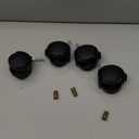 AAGUT 2" Swivel Stem Casters with Locking Brake Threaded 1/4" - 20 x 1 for Furniture and Shelves, Black Replacement Castors, Pack of 4