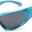 LASPOR Wrap Around Sport Sunglasses for Women Men Sport Shades Glasses Y2K Sunglasses