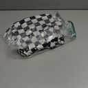 BTFBM Women's Checkered Palazzo Pants Wide Leg High Waisted Pockets Gingham Casual Lounge Pajama Trousers Summer Outfits (Large, Plaid Black White)