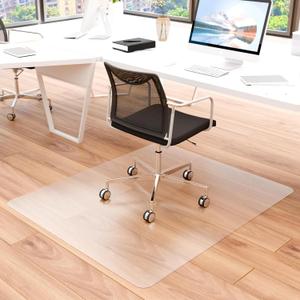 Large Office Chair Mat for Hardwood Floor, 40 x 48 Clear Desk Chair Mat for Hard Floors, Easy Glide Floor Protector Mat for Home Office Rolling Chair (48" x 40")