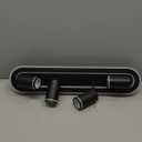 LED 4 Light Track Lighting Spotlight Kit, Black Ceiling Spotlights, Modern Track Light Fixture with Flexibly Rotatable Light Heads, 50W+20W Dual Lighting for Kitchen Living Room,Includes 4 x GU10 Bulb