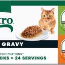 Nutro Perfect Portions Wet Cat Food Gravy Cuts Variety Pack, Cat Food Wet Recipe, Turkey or Chicken Recipe, 2.6 oz. Twin-Pack Trays, 12 Pack (EXP 11/02/26)