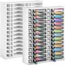 2 Packs Ink Pad Combo Storage Rack, 28 Grids Stamp Pad and 28 Refill, 28 Grids Markers, Diamond Painting Tray Rack Stamp Organizer Holder for Desktop Wall-mounted Craft Supply
