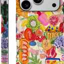 Case Compatible with iPhone 17 Pro,Fall Prevention Hybrid 2-Layer Hard Shell Phone Cover for Girls Boys,Fruit Collage