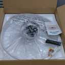 VOLISUN Low Profile Ceiling Fans with Lights and Remote, 23.6in Flush Mount Ceiling Fans with Light, 3000K-6500K Dimmable Fandelier LED Fan Light, White Bladeless Ceiling Fans with Lights for Bedroom