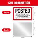 Tandefio No Trespassing Signs Private Property-Rust-Free Aluminum Signs-UV Printed, Reflective, Weatherproof for Outdoor,Indoor-Keep Hunters, Trespassers(10x7 Inches,Horizontal,Red,White)