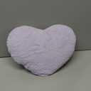 Lavender Heart Pillows, Cute Heart Decorative Pillow, Heart Shaped Throw Pillows for Bed, Faux Rabbit Fur Plush Hoom Decor Pillow Cushion for Chair Sofa Living Room (Mini 12.9" x 9.8")