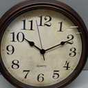 HYLANDA Wall Clock, Bronze Silent Non Ticking Classic Battery Operated Clocks, Decorative for Living Room, Bedrooms, Kitchen, Office (16 inch)
