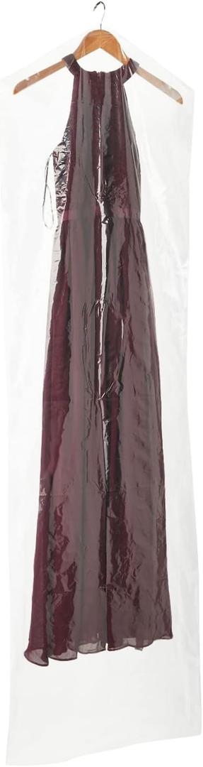 Juvale Clear Plastic Garment Bag - Dress Bags for Gowns & Dry Cleaner Covers - Hanging Clothes Organizer & Clothes Storage - 21 x 72 in, Pack of 50