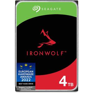 Seagate IronWolf 4TB NAS Internal Hard Drive HDD CMR 3.5 Inch SATA 6Gb/s 5900 RPM 64MB Cache for RAID Network Attached Storage Frustration Free Packaging (ST4000VNZ08)