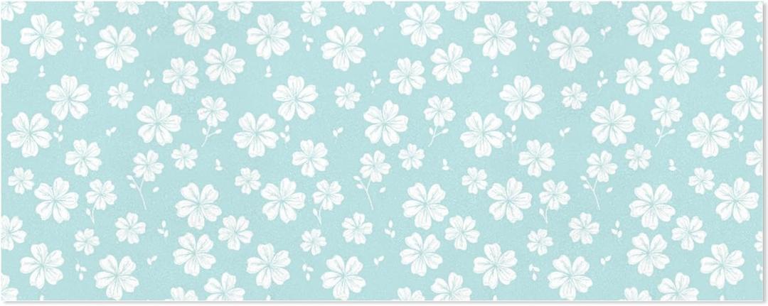 White Cherry Blossom Design Birthday Wrapping Paper Roll, Mini Roll Gift Wrap Perfect for Weddings, Brides, Holidays, Baby Showers, 2 ft