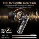 2 x Studio-Quality Wireless Ear Buds with Deep Bass & Enhanced Audio Clarity, Bluetooth 5.4, 10-Year Lifespan Earbuds, ENC Noise Cancelling Calls, Secure Fit Memory Foam Tips, IPX6 Waterproof (Black)