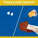 2 x tujol Royal Blue 6 Pack Plastic Table Cloth 54" x 108", Disposable Tablecloths Rectangle Table Cover, Plastic Tablecloths for Parties