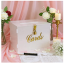 11" Frosted Wedding Card Box with Lock, Acrylic Gift Card Box for Wedding Decorations for Reception, Honeymoon Fund Money Box for Bridal Shower Decorations Party Reception Anniversary