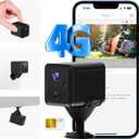 2K No WiFi Security Camera with SIM Card, 4G LTE Cellular Security Camera with 5200mAh High-Capacity Battery, 160 Wide View, Smart Motion Detection, 33ft Night Vision