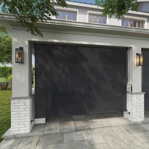 VICLLAX Outdoor Roller Shade, Cordless Exterior Patio Blinds Roll Up Shade 9x8FT, Graphite