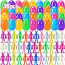 Labrostar 36Pack Prefilled Easter Eggs with Squeeze Toys Inside Bright Colorful Filled Squeeze Toys Easter Basket Stuffers Easters Egg Fillers Egg Hunt Party Favors Classroom Prize Supplies