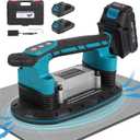 Tile Vibration Machine Installation Tool, Handheld Automatic Tiling Vibrator with Enlarged Suction Cup for Tiling Leveling Laying 21V 12500mAh 24000r/min 6 Speeds Adjustable