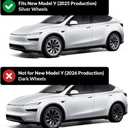 VION Tesla 20262025 New Model Y Wheel Covers Fit Original Tesla 20" Wheels, 4-Pack Fits only New Model Y Produced in 2025 (Silver Wheels).