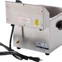 Winco 8 L Silver Commercial-Grade Electric Countertop Deep Fryer, Single