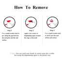 MERVF Almond Press on Nails Medium Red French Tip Fake Nails Glue ons Flower Design Art Acrylic Stiletto False Nail Supplies DIY for Women Glossy 24pcs