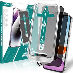 2 Pack Privacy Screen Protector for iPhone 11 / XR, [Auto-Alignment Kit] 6.1 Inch Tempered Full Screen Glass, Auto Dust-Elimination Installation, Anti-Spy, Bubble Free, Case Friendly