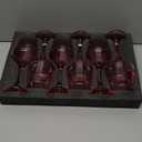 GLAZVIA Pink Wine Glasses Set of 6, 12oz Stemmed Glasses, Thick & Colored, Dishwasher Safe Stemware for Red or White, Gift for Party, Holiday, Anniversary, Restaurant, Home Bar, Daily Use