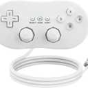 OSTENT Wired Classic Controller Gamepad Joystick for Nintendo Wii Remote Console Video Game Color White