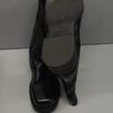 Women's Mid-Calf Cowboy Boots Western Style Zipper Boots Genuine Leather Chunky Heel Perfect for Skirts and Jeans, Black, 7