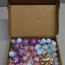 ASTARON 50 Pcs Ball Cake Topper Sticks Mini Balloons for Cake Decorating Supplies Foam Balls Cake decorations for Party Cake Birthday Cake Toppers Decorations (Pink，Purple，Blue)