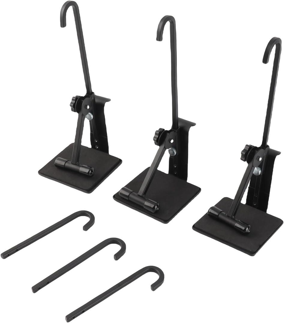 Fireplace Stocking and Garland Hanger, 2 in 1 Adjustable Heavy Duty Mantel Hangers, Garland Holder for Mantle Fits 0.5" to 7" Mantle No Drill, Christmas Garlands Clip for Holiday Decor (3pcs)