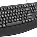 QUASIO Large Print Ergonomic Keyboard, Full Size Keyboard with Wrist Rest, Silent Wired USB Computer Keyboard Oversized Letter Keys 4X Larger Easy to See & Type for Laptop, PC, Windows, Desktop