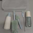 Momcozy Bottle Brush Kit, Innovative Push-Press Design for Better Cleaning - Baby Bottle Cleaner Brush for Baby Bottle, Breast Pumps, Nipples, and More - Can Generate Foam for Better Cleaning, Green (Press Bubble Style)