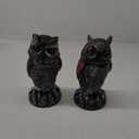 Hedoc 2 Pack Fake Owl Decoys to Scare Birds Away, Rotating Head Bird Deterrents, Nature Enemy Scarecrow Plastic Statues, Pest Repellent for Gardens and Patios (10+11 Inch)