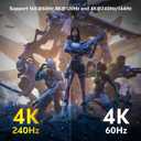 16K Mini DisplayPort to DisplayPort 80Gbps 2.1 Cable, [16K@60Hz, 8K@120Hz, 4K@144Hz/240Hz] HDR, DSC, G-Sync FreeSync, Mini DP for Laptop MacBook iMac Monitor (6.6FT)