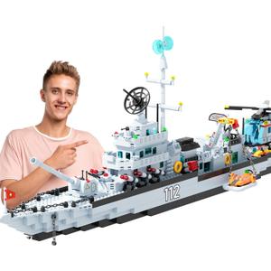 Battleship Building Set for Boys 8-14, 6-in-1 Military Boat and Ship Navy Warship Toys Model Kits Construction Birthday for Adults Men Teens Age 8-12,14+ (1456+ PCS)