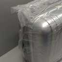 LARVENDER Carry on Luggage Sets 3 Piece, 20inch Suitcase Set, Glossy Silver