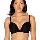 Smart & Sexy Womens Maximum Cleavage Underwire Bra, Push Up Bra, Black Hue (Mesh), 38C US