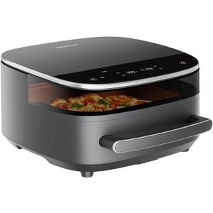 Extra Large Air Fryer,11-IN-1 6 QT 450F Air Fryer with Superior Airflow, Dual Heat Source Technology, Smart Digital Wide Fryer with Basket, Fits a 12" Pizza or 33 Chicken Wings