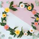 240 Pcs Fabric Daisy Flower Head for Crafts, 3 Size Faux Flower Graduation Cap Decoration Fall Outdoors Decor, Fake Daisy Heads Decor for Summer Garland Wedding DIY(Bright Colors)
