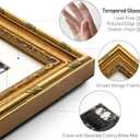 Yaetm 16x20 Gold Picture Frame, Ornate Vintage Frame for Art Prints, Single