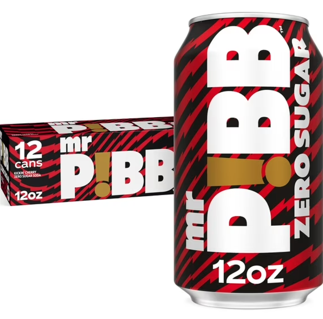 Mr. Pibb Zero Sugar Cherry Soda Pop Fridge Pack Cans, 12 fl oz, 12 Pack BBD Jun 01 2026